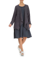 Load image into Gallery viewer, Solid Color Retro Long-sleeved Linen Cardigan Jacket