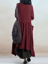 Load image into Gallery viewer, Casual Lazy Solid Color Women'S Cotton And Linen Dress