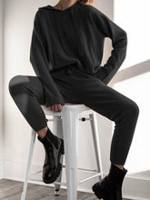 Load image into Gallery viewer, Fashion Casual Hooded Knitted Two-piece Suit