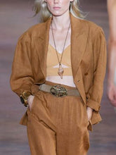 Load image into Gallery viewer, Fashion Casual Solid Color Suit Ladies Two-Piece Suit