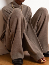 Load image into Gallery viewer, Fashion High Neck Long Sleeve Knitted Sweater Two-piece Suit