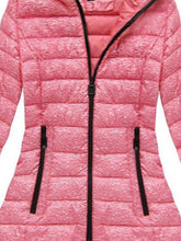 Load image into Gallery viewer, Autumn And Winter Solid Color Pocket Zipper Hooded Cotton Jacket