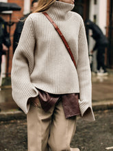 Load image into Gallery viewer, Fashion Solid Color Turtleneck Loose Sweater