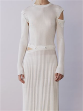 Load image into Gallery viewer, Fashion Button Stitching Women'S Casual Knitted Dress