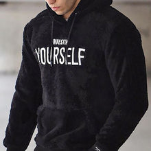 Load image into Gallery viewer, Pure Color Casual Letter Print Plush Long-Sleeved Hoodie