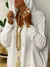 Load image into Gallery viewer, Pure Color Loose Hooded Casual Dress