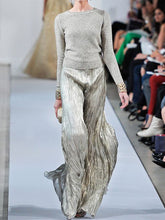 Load image into Gallery viewer, 达不到供应链要求,下架Fashion Casual Round Neck Long Sleeve Solid Color Two-piece Suit