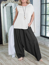 Load image into Gallery viewer, Casual Sleeveless Pleated Round Neck Women'S Suit