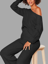 Load image into Gallery viewer, Autumn and Winter Casual Solid Color Knitted Suit