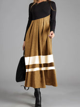 Load image into Gallery viewer, Simple Casual Loose Color Matching Maxi Dress