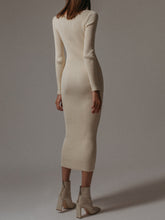 Load image into Gallery viewer, Fashion Casual Long Sleeve Knitted Slim Dress