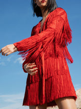 Load image into Gallery viewer, Fashion Sexy Fringed Mini Dress