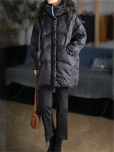 Load image into Gallery viewer, Autumn And Winter Down And Warm Solid Color Hooded Women'S Coat