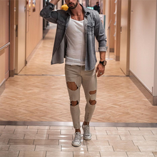 Load image into Gallery viewer, Men'S Light Blue Fashion Long Sleeve Autumn Jacket