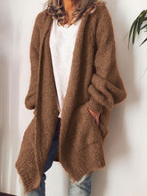 Load image into Gallery viewer, Plus Size Casual Solid Long Sleeve Pockets Outerwear