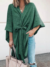 Load image into Gallery viewer, Fashion Casual Solid Color V-neck Tie Top