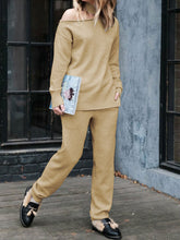 Load image into Gallery viewer, Pure Color Casual Fashion One-Shoulder Ladies Suit