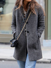 Load image into Gallery viewer, Women's Stand Collar Long Sleeve Woolen Blazer