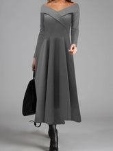 Load image into Gallery viewer, Pure Color Fashion Simple Strapless Long Sleeve Dress