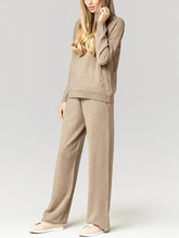 Load image into Gallery viewer, Simple Solid Color Hooded Casual Women'S Knitted Suit