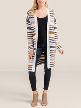 Load image into Gallery viewer, Casual Color Matching Striped Women'S Sweater Coat