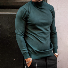 Load image into Gallery viewer, Men'S Fashion High Neck Knit Long Sleeve T-Shirt Top