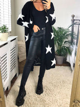 Load image into Gallery viewer, Star Print Long Cardigan