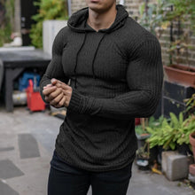 Load image into Gallery viewer, Fashion Casual Knitted Long Sleeve Hooded Pullover