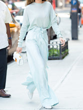 Load image into Gallery viewer, Fashion Casual Long-sleeved Strap Solid Color Two-piece Suit