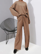 Load image into Gallery viewer, Fashion Casual Loose Knit Two-piece Suit