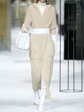 Load image into Gallery viewer, Fashion Casual Long-sleeved Hooded Solid Color Sweater Coat