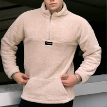 Load image into Gallery viewer, Men'S Fashion Plush Warm Solid Color Zipper Sweater