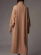Load image into Gallery viewer, Solid Color Turtleneck Casual Sweater Dress