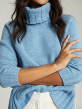 Load image into Gallery viewer, Wool Cashmere Blend Roll Neck Sweater