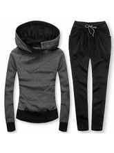 Load image into Gallery viewer, Pure Color Warm Hooded Sweater Suit