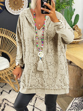 Load image into Gallery viewer, Pure Color V-neck Lace Casual Top