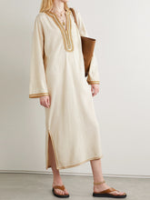 Load image into Gallery viewer, Long Sleeve V-neck Casual Midi Dress