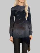 Load image into Gallery viewer, Fashion Printed Round Neck Long Sleeve Top