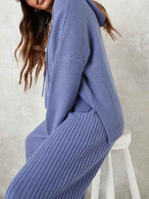 Load image into Gallery viewer, Fashion Premium Pure Color Knitted Hooded Set
