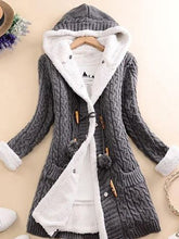 Load image into Gallery viewer, Women's Double-breasted Disc Button Contrast Color Cotton Coat