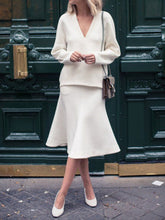 Load image into Gallery viewer, Fashion Loose Long Sleeve V-neck Two-piece Suit