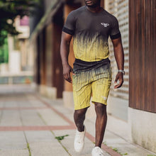 Load image into Gallery viewer, Men'S Yellow And Black Gradient Fashion Casual Suit
