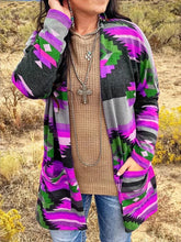 Load image into Gallery viewer, Printed Long Sleeve Cardigan Jacket