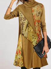 Load image into Gallery viewer, Casual Loose High Collar Long Sleeve High Collar Dress