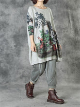 Load image into Gallery viewer, Cute Girl Loose Print Bat Sleeve Women'S Sweater