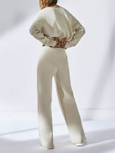 Load image into Gallery viewer, V-Neck Solid Color Irregular Hem Knitted Suit