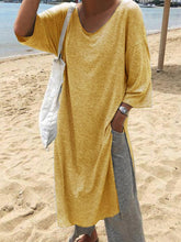 Load image into Gallery viewer, Cotton Blend Casual Long Sleeve Dress