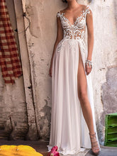 Load image into Gallery viewer, Embroidered Hollow Elegant Sexy Mesh Wedding Dress