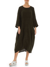 Load image into Gallery viewer, Pure Color High Waist Loose Linen Casual Dress