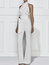Load image into Gallery viewer, Fashion Casual Solid Color Halter Sleeveless Jumpsuit